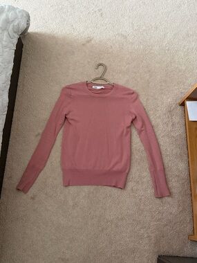 Zara Dusty Rose Crewneck Sweater